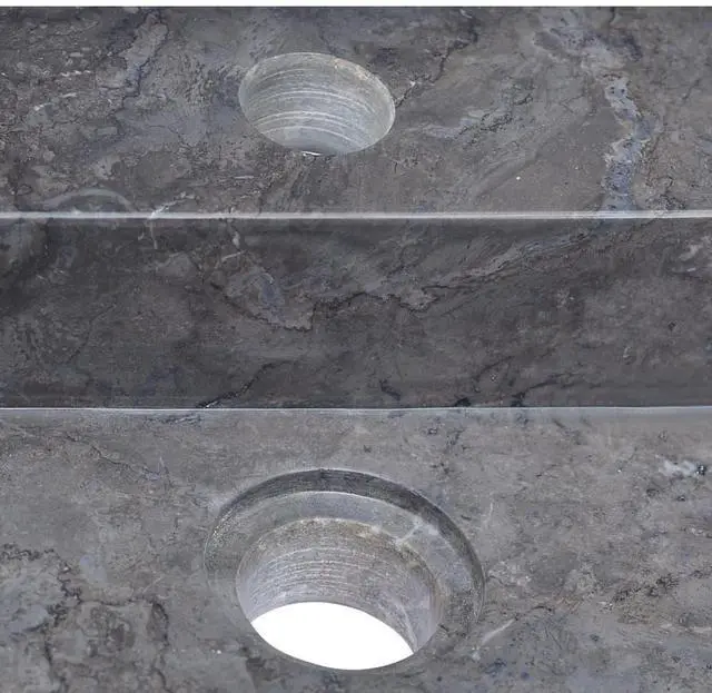 Alt view image 15 of 15 - vidaXL Sink Black 22.8"x15.4"x3.9" Marble