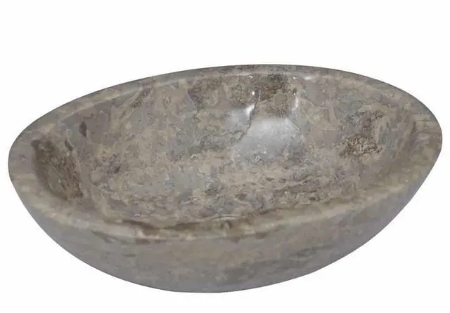 Main image of vidaXL Sink Bathroom Wash Basin Vanity Vessel Sink Gray 20.9"x15.7"x5.9" Marble