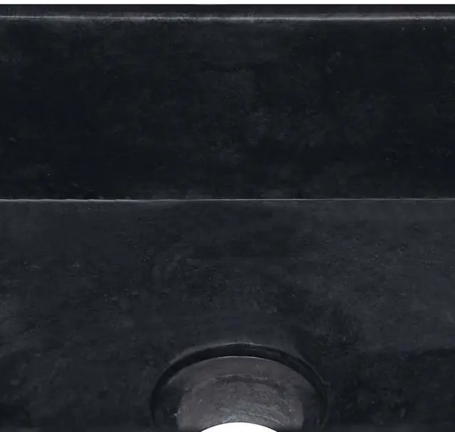 Alt view image 7 of 7 - vidaXL Bathroom Basin, Vessel Sink, Countertop Vanity Sink, Handmade, Naturally Varied Shape and Color Tone, Easy Assembly, Black 11.8"x11.8"x5.1" Marble Square