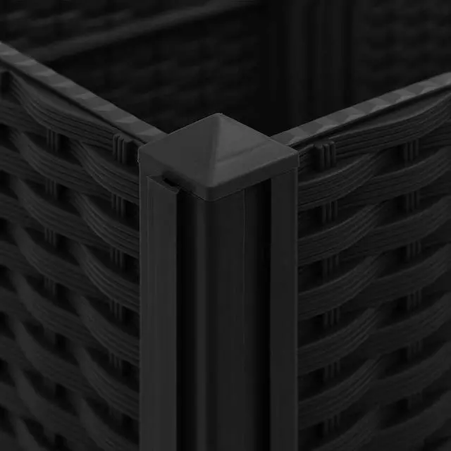 Alt view image 7 of 19 - vidaXL Raised Bed 63" Polypropylene Outdoor Garden Planter Flower Box Pot