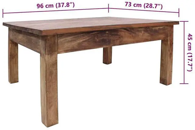 Alt view image 7 of 14 - vidaXL Coffee Table End Sofa Table Living Room Furniture Solid Wood Reclaimed