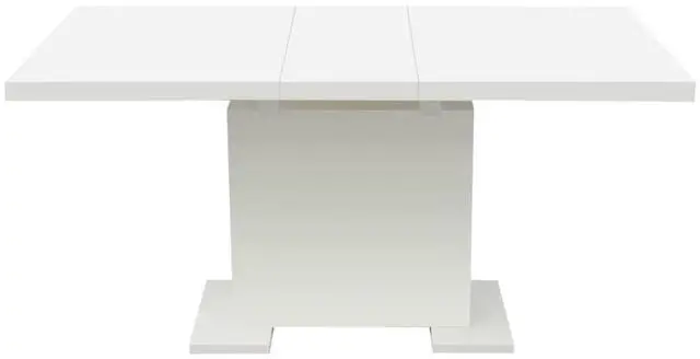 Alt view image 3 of 8 - vidaXL Extendable Dining Table High Gloss White Kitchen Dining Room Dinner