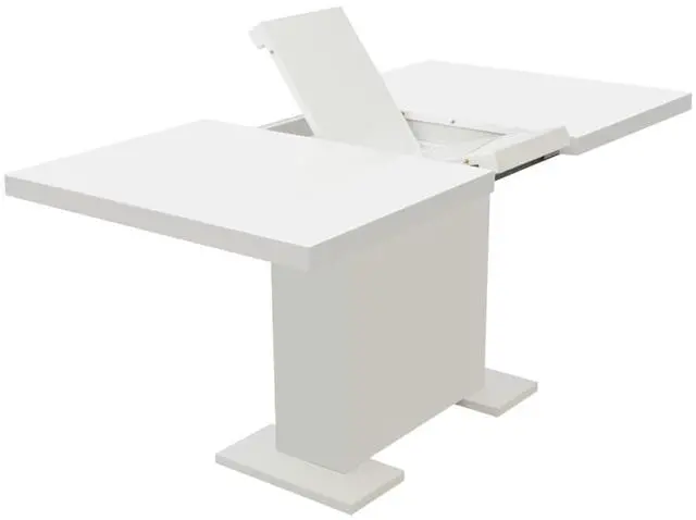 Alt view image 4 of 8 - vidaXL Extendable Dining Table High Gloss White Kitchen Dining Room Dinner