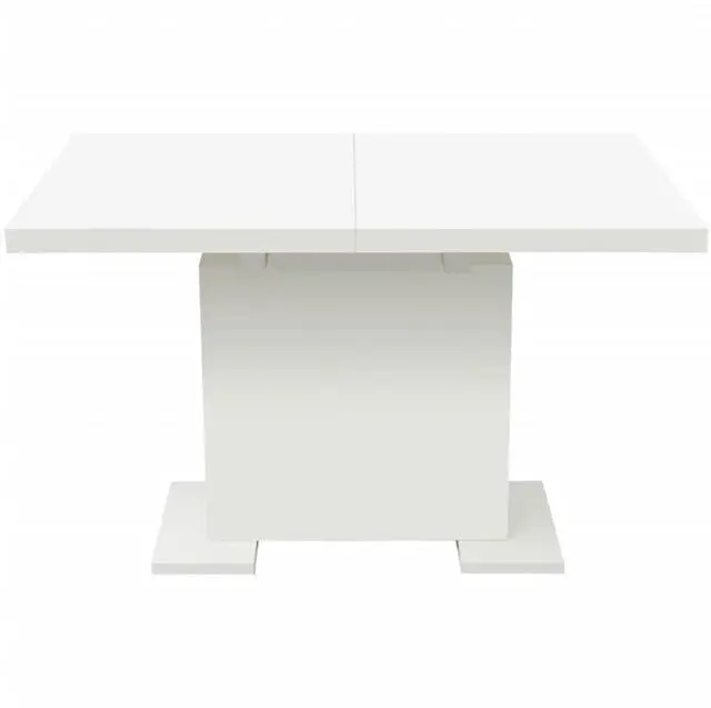 Alt view image 6 of 8 - vidaXL Extendable Dining Table High Gloss White Kitchen Dining Room Dinner