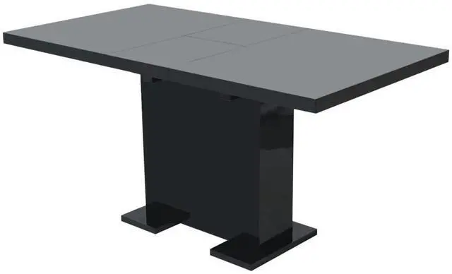 Main image of vidaXL Extendable Dining Table High Gloss Black Kitchen Dining Room Dinner