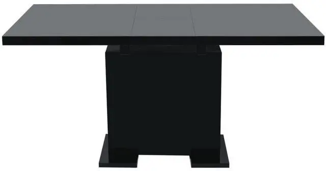 Alt view image 2 of 7 - vidaXL Extendable Dining Table High Gloss Black Kitchen Dining Room Dinner