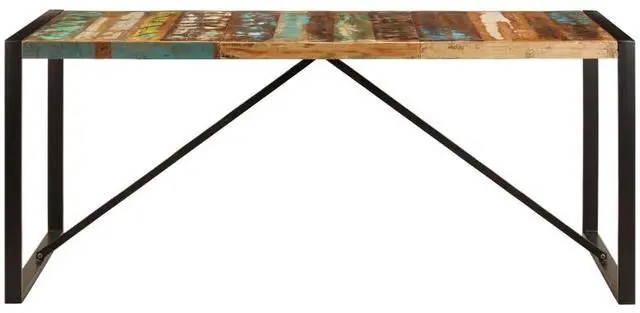 Alt view image 2 of 7 - vidaXL Dining Table 70.9" Solid Reclaimed Wood Kitchen Dinner Dining Room Home
