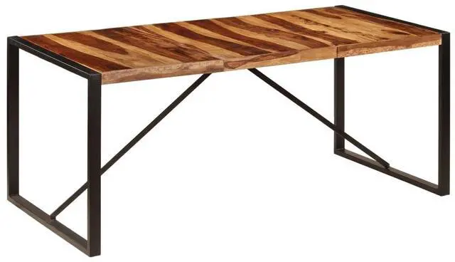 Main image of vidaXL Dining Table Brown and black