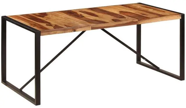 Alt view image 7 of 7 - vidaXL Dining Table Brown and black