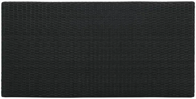 Alt view image 5 of 16 - vidaXL Bar Table with Storage Rack Black Poly Rattan Dining Room Kitchen Table