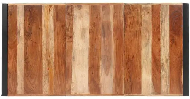 Alt view image 9 of 13 - vidaXL Dining Table 63"x31.5"x29.5" Solid Wood with Sheesham Finish