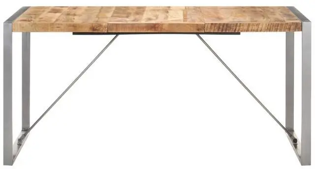Alt view image 8 of 13 - vidaXL Dining Table 63"x31.5"x29.5" Solid Rough Mango Wood