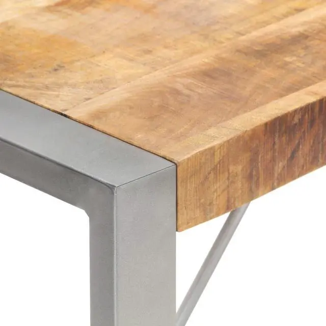 Alt view image 11 of 13 - vidaXL Dining Table 63"x31.5"x29.5" Solid Rough Mango Wood