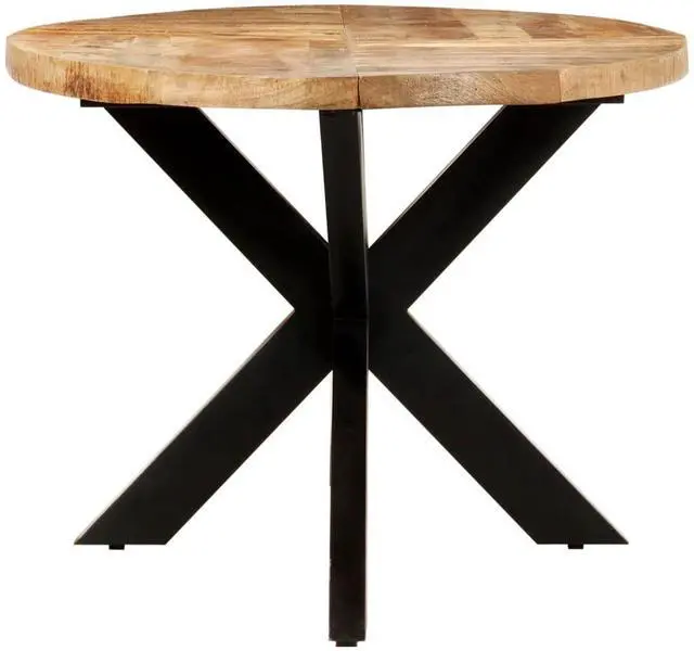 Alt view image 3 of 7 - vidaXL Rough Mango Wood Dining Table Oval Home Dinner Dining Bistro Table