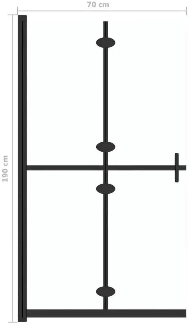 Alt view image 4 of 7 - vidaXL Shower Enclosure Walk-in Shower Wall Transparent ESG Glass 27.6"x74.8"