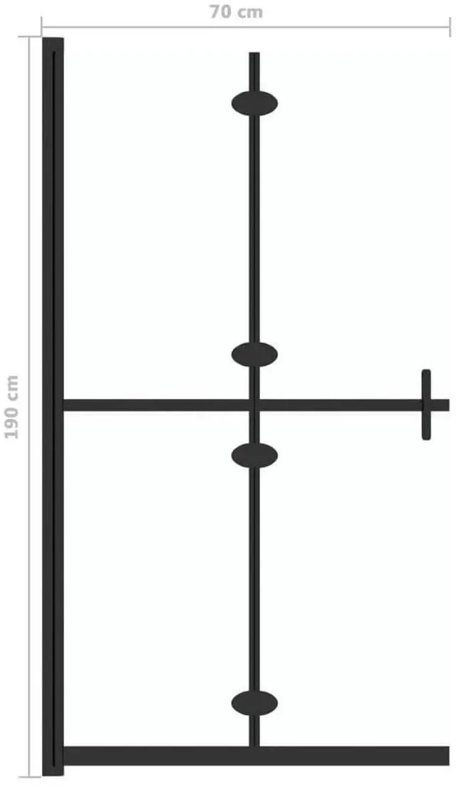 Alt view image 7 of 7 - vidaXL Shower Enclosure Walk-in Shower Wall Transparent ESG Glass 27.6"x74.8"