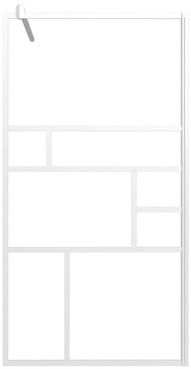 Alt view image 12 of 19 - vidaXL Walk-in Shower Wall 45.3"x76.8" ESG Glass White
