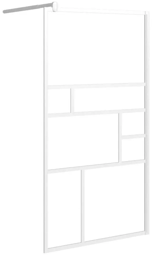 Alt view image 11 of 19 - vidaXL Walk-in Shower Wall 45.3"x76.8" ESG Glass White
