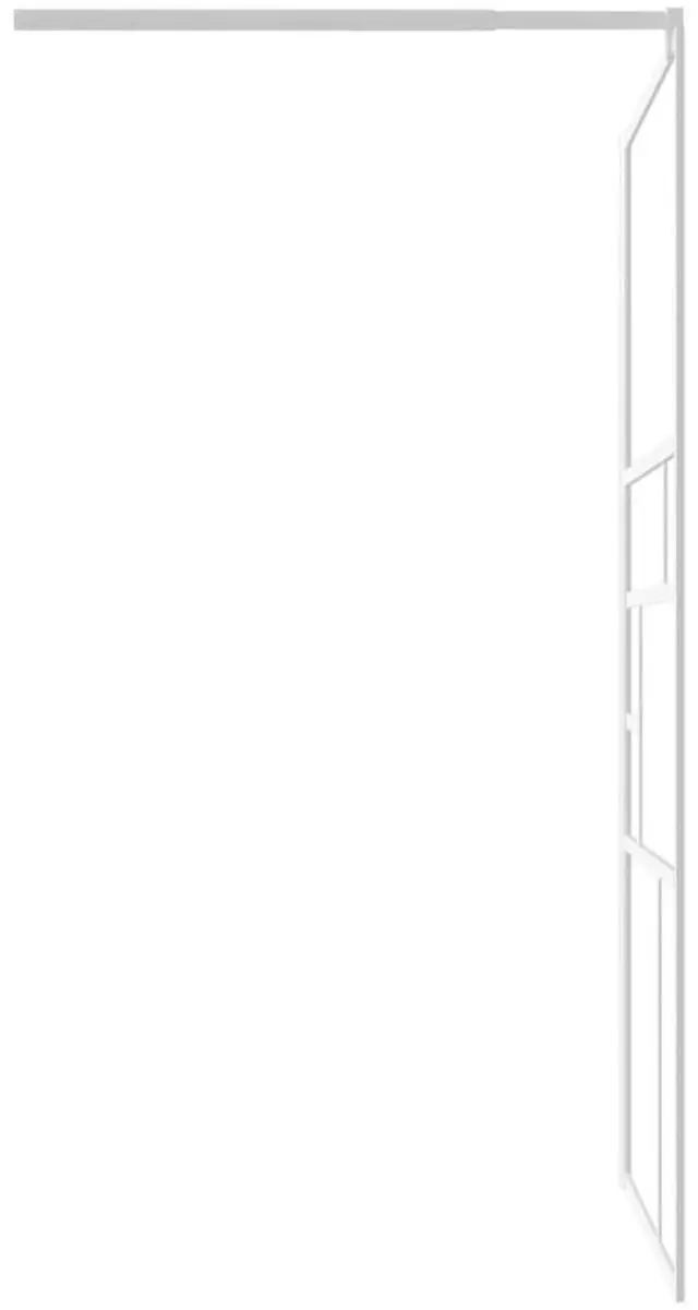Alt view image 14 of 19 - vidaXL Walk-in Shower Wall 45.3"x76.8" ESG Glass White