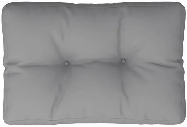 Alt view image 2 of 7 - vidaXL Pallet Cushion Grey Fabric (100% polyester) 19.7x15.7x4.7 in