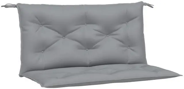 Alt view image 2 of 7 - vidaXL Garden Bench Cushion Set of 2 Grey Oxford fabric (100% polyester)