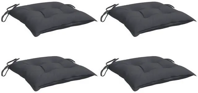 Alt view image 3 of 7 - vidaXL Chair Cushion Set of 4 Anthracite Oxford fabric (100% polyester)