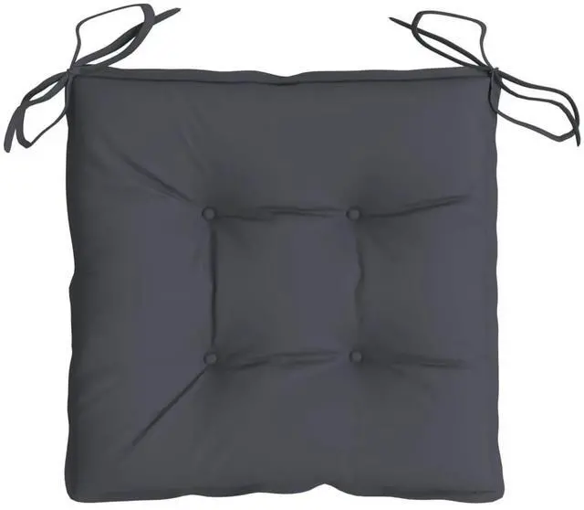 Alt view image 6 of 7 - vidaXL Chair Cushion Set of 4 Anthracite Oxford fabric (100% polyester)