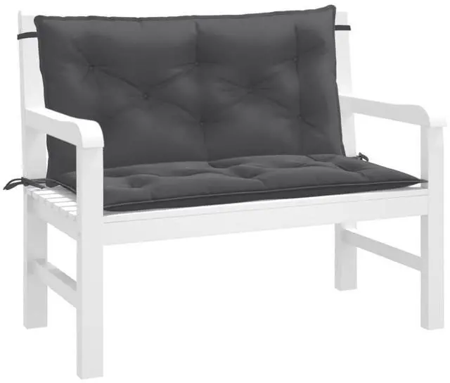 Main image of vidaXL Garden Bench Cushion Melange Anthracite 100% Polyester 39.4x19.7 in