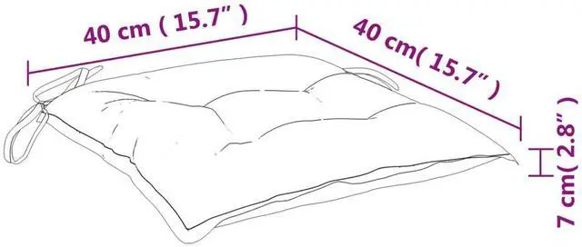 Alt view image 4 of 7 - vidaXL Chair Cushion Set of 4 Anthracite Oxford fabric (100% polyester)