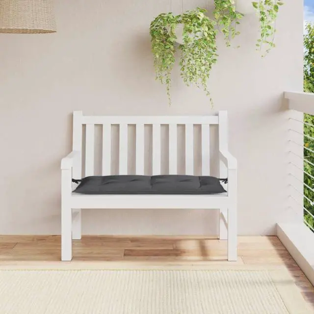 Alt view image 3 of 7 - vidaXL Garden Bench Cushion Melange Anthracite 100% Polyester