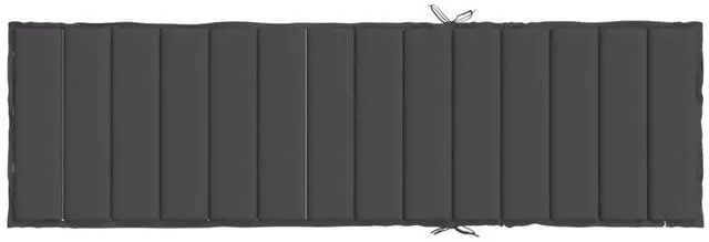 Alt view image 5 of 7 - vidaXL Sun Lounger Cushion Melange Anthracite 100% Polyester Large