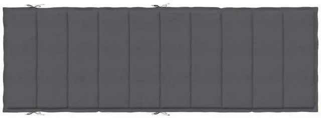 Alt view image 6 of 7 - vidaXL Sun Lounger Cushion Melange Anthracite 100% polyester
