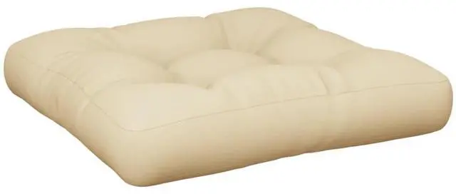 Alt view image 2 of 7 - vidaXL Pallet Cushion Beige 100% polyester 23.6 in x 23.6 in x 4.7 in