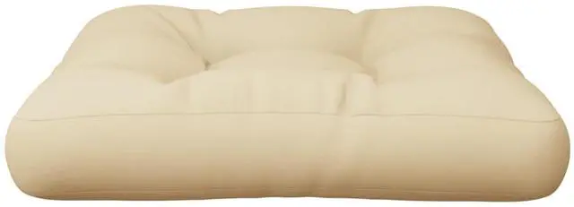 Alt view image 5 of 7 - vidaXL Pallet Cushion Beige 100% polyester 23.6 in x 23.6 in x 4.7 in