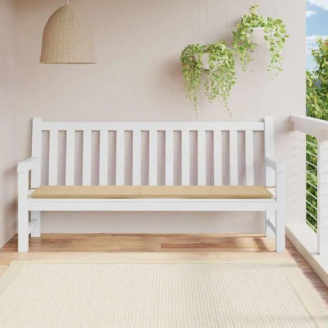 Alt view image 6 of 17 - vidaXL Bench Cushion Water Repellent Garden Seat Cushion Beige Oxford Fabric