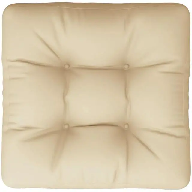 Alt view image 6 of 7 - vidaXL Pallet Cushion Beige 100% polyester 23.6 in x 23.6 in x 4.7 in