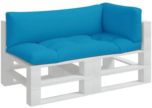 Alt view image 12 of 16 - vidaXL Pallet Sofa Cushions 3 pcs Blue