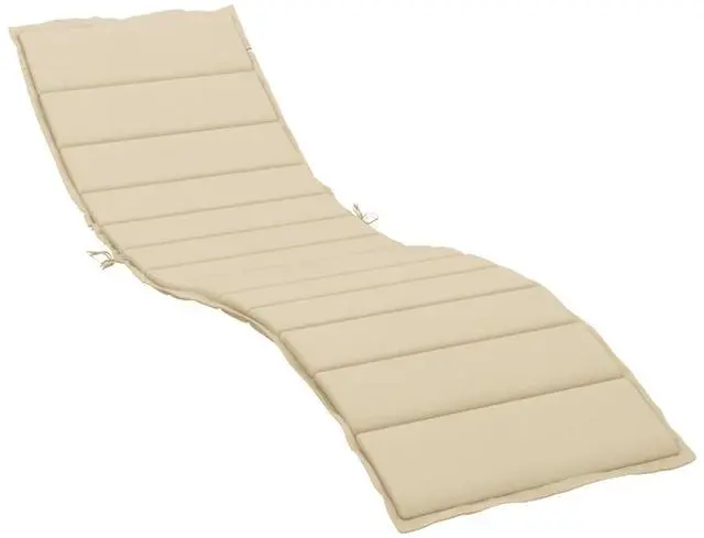Alt view image 2 of 7 - vidaXL Sun Lounger Cushion Beige Oxford fabric (100% polyester)