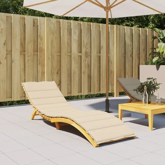 Main image of vidaXL Sun Lounger Cushion Beige Oxford fabric (100% polyester)