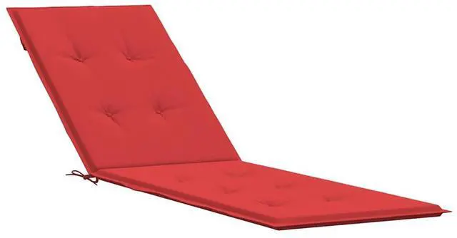 Alt view image 12 of 17 - vidaXL Deck Chair Cushion Red (29.5"+41.3")x19.7"x1.6"