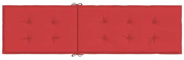 Alt view image 15 of 17 - vidaXL Deck Chair Cushion Red (29.5"+41.3")x19.7"x1.6"