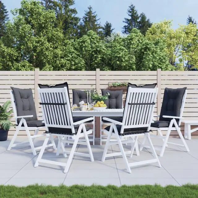 Main image of vidaXL Highback Chair Cushion Set of 6 Anthracite 100% Polyester
