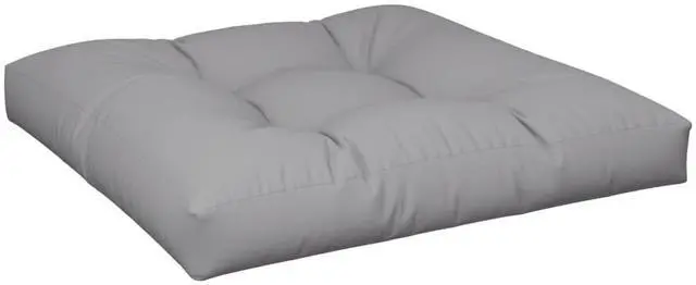 Alt view image 2 of 7 - vidaXL Pallet Cushion Grey Fabric (100% polyester) 27.6 x 27.6 in