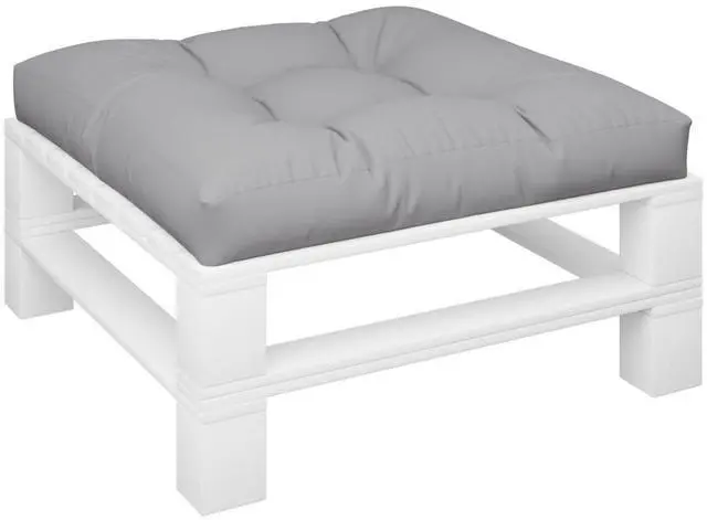 Alt view image 3 of 7 - vidaXL Pallet Cushion Grey Fabric (100% polyester) 27.6 x 27.6 in