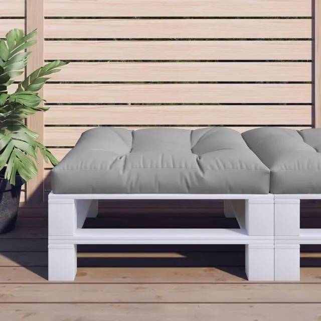 Main image of vidaXL Pallet Cushion Grey Fabric (100% polyester) 27.6 x 27.6 in