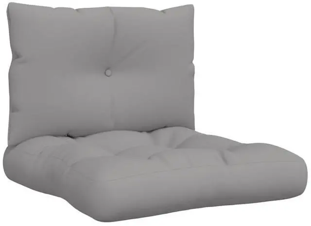 Alt view image 2 of 7 - vidaXL Pallet Cushion Set of 2 Grey 100% polyester Standard Durable