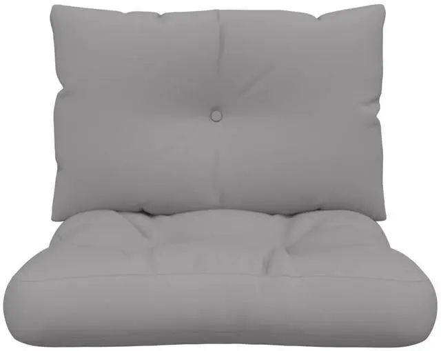 Alt view image 5 of 7 - vidaXL Pallet Cushion Set of 2 Grey 100% polyester Standard Durable