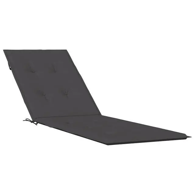 Alt view image 2 of 7 - vidaXL Deck Chair Cushion Melange Anthracite 100% Polyester