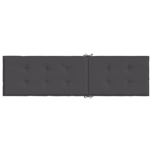 Alt view image 5 of 7 - vidaXL Deck Chair Cushion Melange Anthracite 100% Polyester