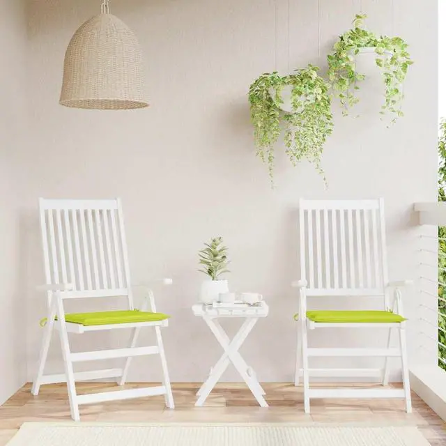 Main image of vidaXL Chair Cushion 2 Pcs Outdoor Patio Seat Cushion Bright Green Oxford Fabric